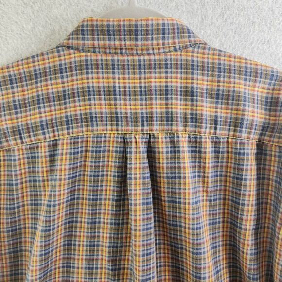 Patagonia Shirt Mens L Yellow Plaid Organic Cotton Flannel Pockets Outdoor Cabin - Picture 7 of 16